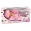 LEAN TOYS Sweet Baby Muñeca Rosa Biberón Sonidos Muñeca interactiva de 30cm con biberón