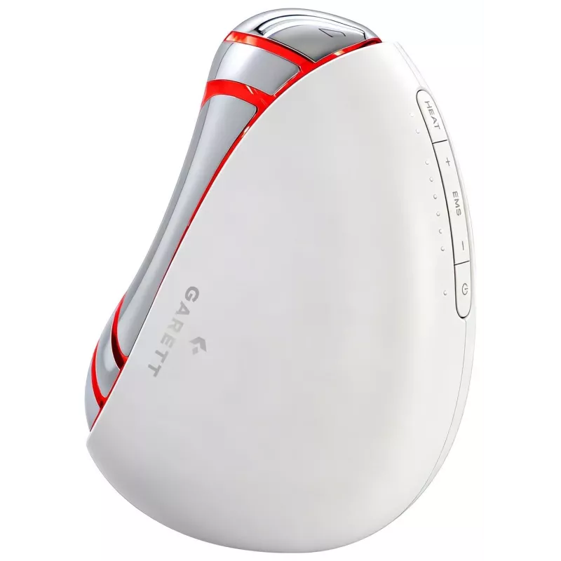 Garett Beauty Glow Stone Blanco – Masajeador facial electrónico con calor y vibración