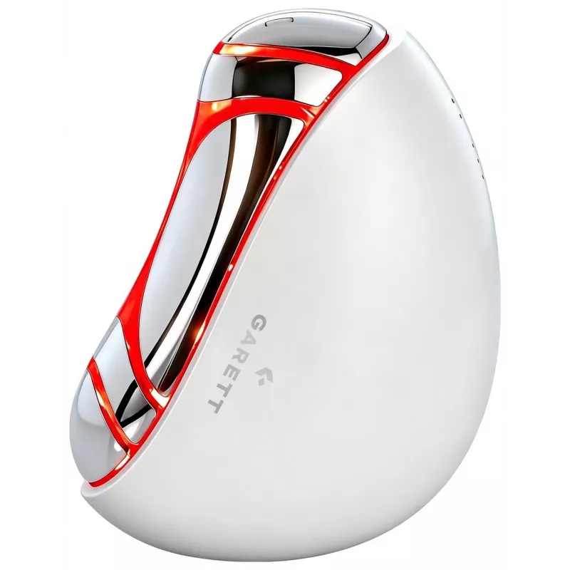 Garett Beauty Glow Stone Blanco – Masajeador facial electrónico con calor y vibración