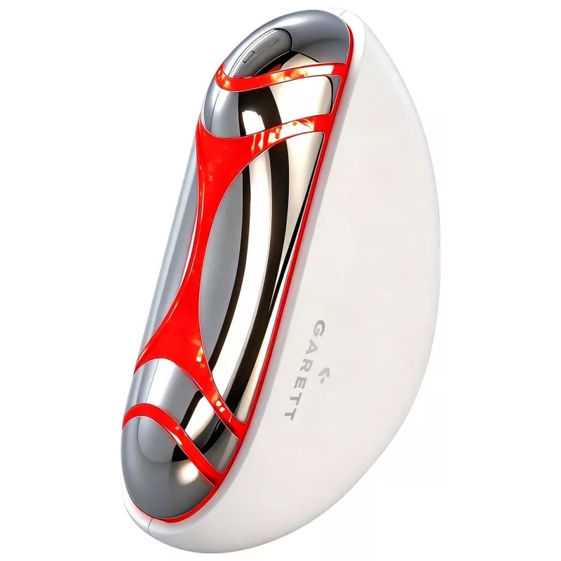 Garett Beauty Glow Stone Blanco – Masajeador facial electrónico con calor y vibración