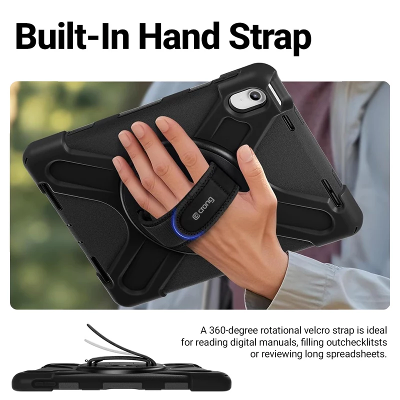 Crong Defender Plus Funda resistente para Samsung Galaxy Tab Active5 Pro 10,1 pulgadas – Negro