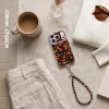 Crong Phone Charm Lanyard - Cordón de cuentas con estampado carey