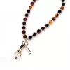 Crong Phone Charm Lanyard - Cordón de cuentas con estampado carey