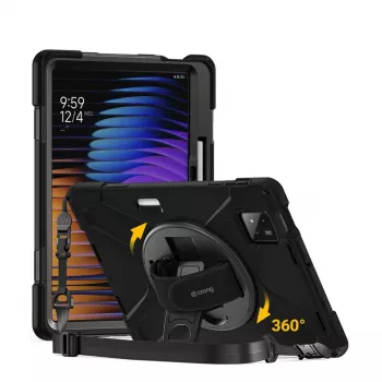 Crong Defender Plus Funda resistente para Xiaomi Pad 8 / 8 Pro / Pad 7 / 7 Pro 11,2 pulgadas – Negro