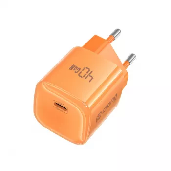 Crong NEO Cargador GaN 40W USB-C PD 3.2 con AVS (Naranja)