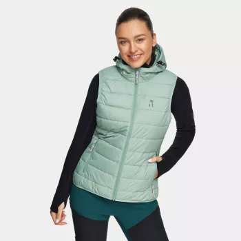 Chaleco de running de mujer Alpinus Monza, menta, talla M - secado rápido, transpirable, ligero