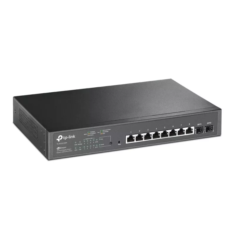 TP-Link JetStream switch Gigabit Smart PoE de 10 puertos con 8 puertos PoE+