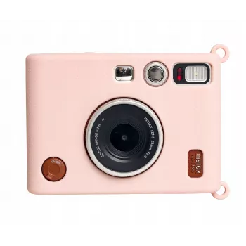 LOVEINSTANT Funda de silicona para Fujifilm Instax Mini Evo, Rosa