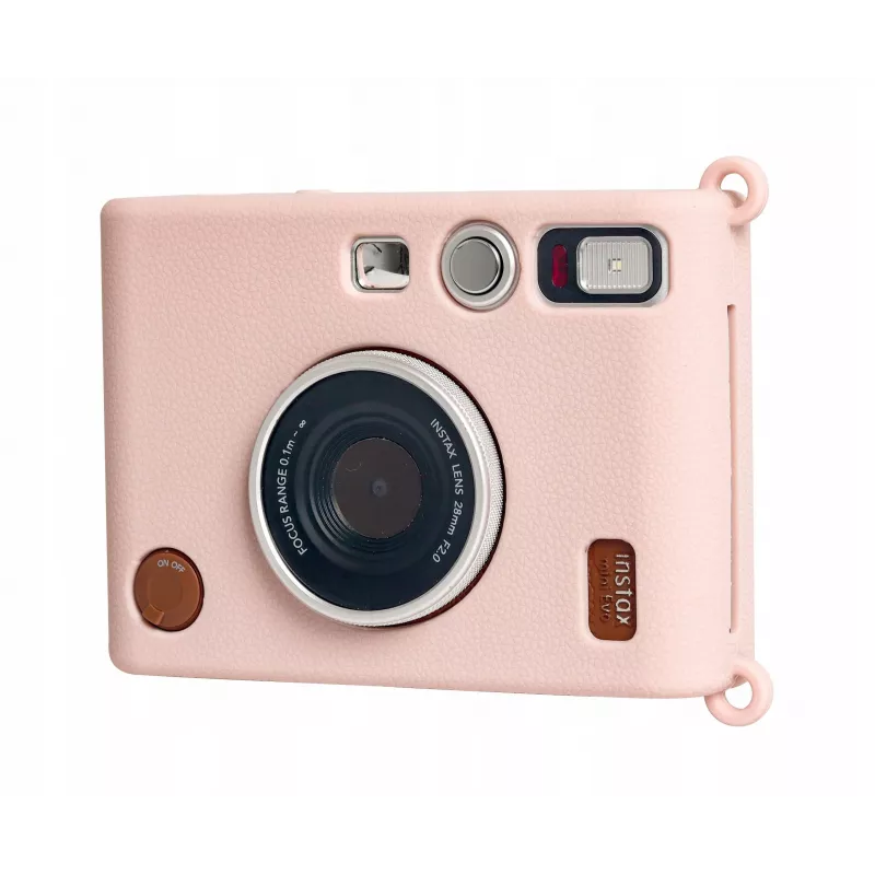 LOVEINSTANT Funda de silicona para Fujifilm Instax Mini Evo, Rosa