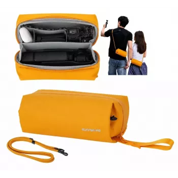 Sunnylife B018-Y Estuche organizador para DJI Osmo Pocket 3 / Insta360 X5 / Go 3S, amarillo