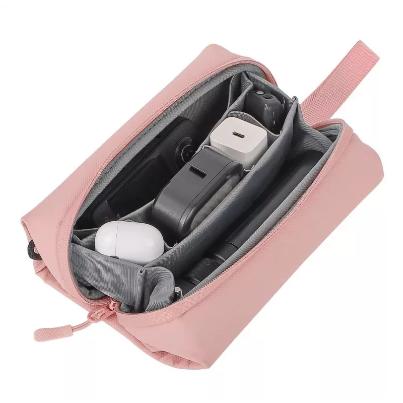SUNNYLIFE Organizador de transporte rígido para DJI Osmo Pocket 3, Insta360 X5 y Go 3s – Rosa