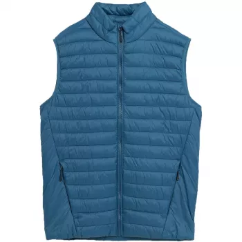 Chaleco vaquero para hombre 4F M062 - sin mangas con botones, corte regular, XL