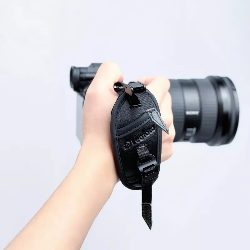 Leofoto WS-01 Correa universal de muñeca para cámaras - ajustable, Hypalon y nailon, negro