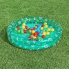 Bestway 51141 Piscina de jardín inflable con 50 bolas, transparente con puntos, 91 cm