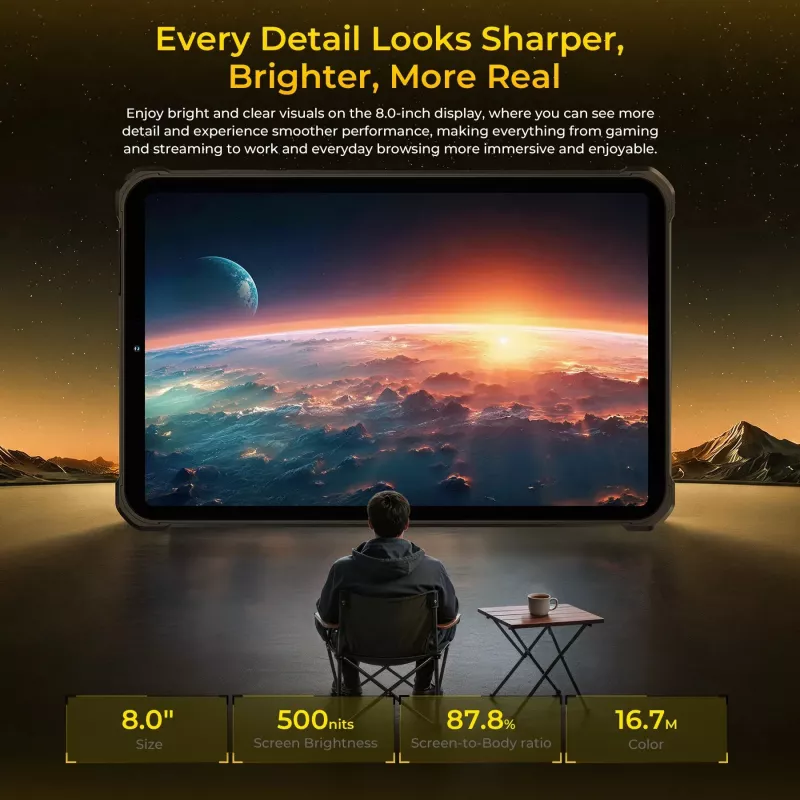 OUKITEL RT11 5G Tablet resistente 8GB/128GB negro 10000mAh