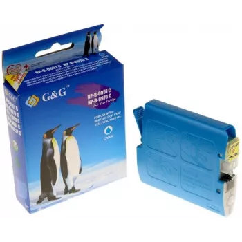 G&G Cartucho de tinta compatible para Brother LC-970C/LC-1000C cian (400 páginas, 11ml, Smart Chip)