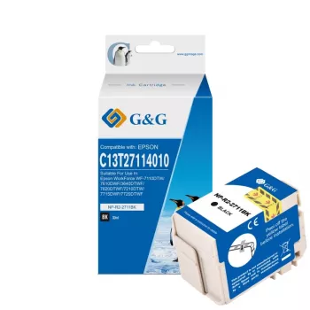 G&G Cartucho de tinta negro de alta capacidad compatible para Epson 27XL T2711 C13T27114012