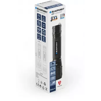Blaupunkt BT-FL8066 linterna LED con zoom, 1600 lm (BLAUPUNKTBT-FL8066)