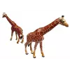 LEAN TOYS Figuras de jirafas juguete educativo familia 3 piezas + fondo de África