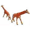 LEAN TOYS Figuras de jirafas juguete educativo familia 3 piezas + fondo de África