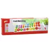 LEAN TOYS Tablero de aprendizaje de madera para clasificar – aprender matemáticas con frutas y números, 85 piezas, juguete Montessori para niños a partir de 3 años