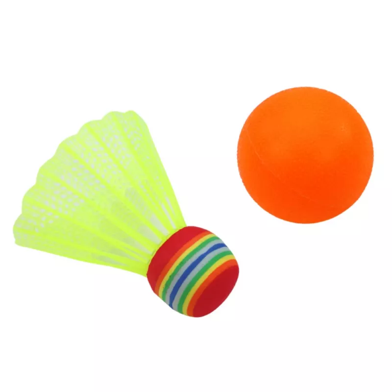 LEAN TOYS Palas de bádminton infantiles animales amarillo rosa