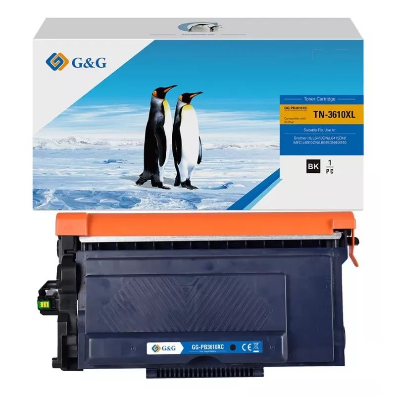 G&G XXL Cartucho de tóner compatible con Brother TN-3610XL