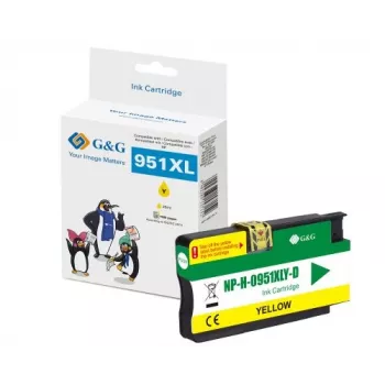 G&G Ninestar cartucho de tinta amarillo compatible con HP 951XL (CN048AE) alto rendimiento