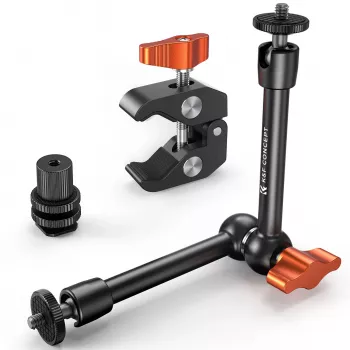 KF Magic Arm Super Clamp set de soporte con rosca de 1/4 de pulgada y 3/8 de pulgada, mordazas de 15-55 mm, zapata en frío ISO