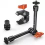 KF Magic Arm Super Clamp set de soporte con rosca de 1/4 de pulgada y 3/8 de pulgada, mordazas de 15-55 mm, zapata en frío ISO