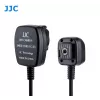 JJC FC-E3 cable de sincronización TTL de flash fuera de cámara para Canon EOS, cable espiral de 1,3 m, paso E-TTL II