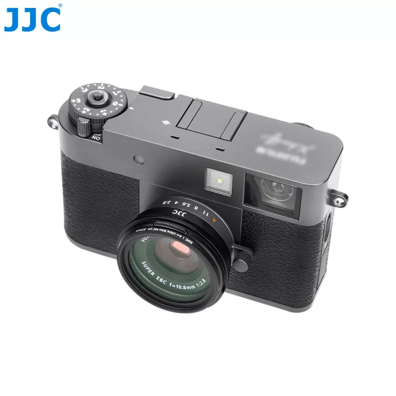 JJC LH-JXHALF Parasol con anillo adaptador de filtro de 37 mm para Fujifilm X Half, Negro