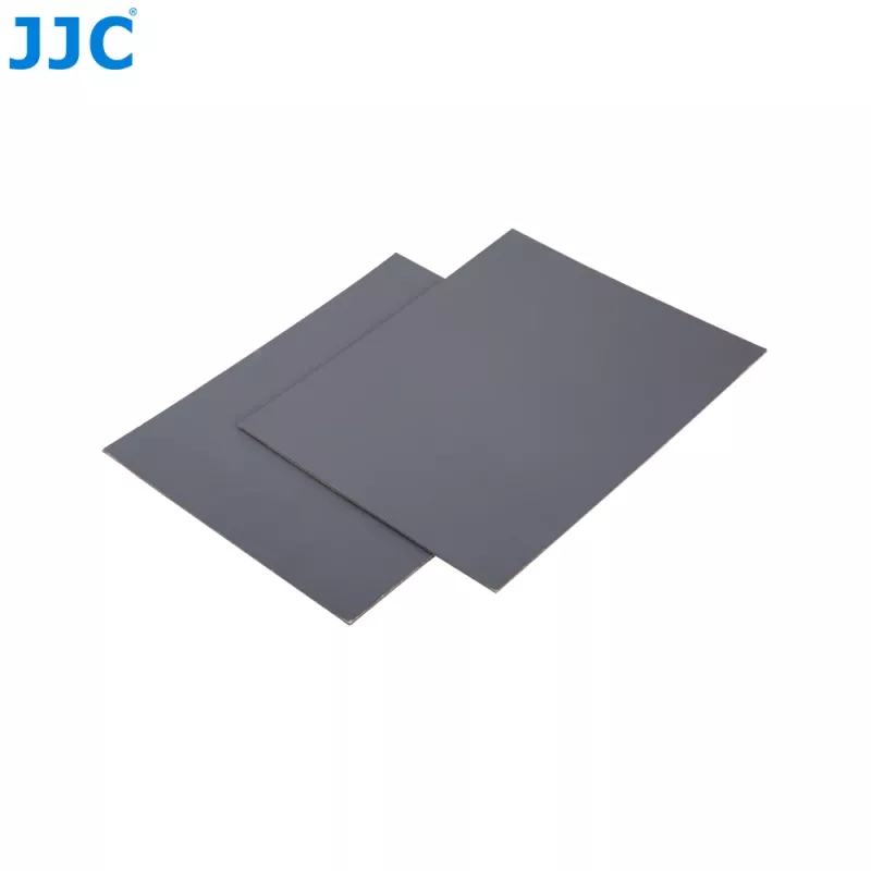 JJC GC Series Set de tarjetas de calibración fotográfica 2 en 1 – Tarjeta gris al 18% y tarjeta de balance de blancos, 20 x 25 cm, plástico resistente, con correa