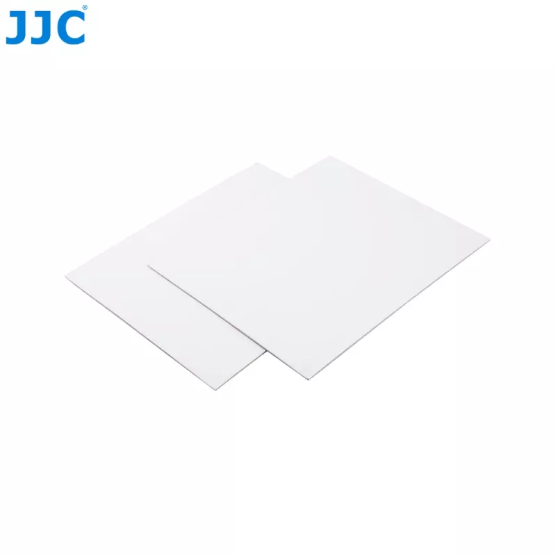JJC GC Series Set de tarjetas de calibración fotográfica 2 en 1 – Tarjeta gris al 18% y tarjeta de balance de blancos, 20 x 25 cm, plástico resistente, con correa