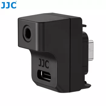 JJC Adaptador de audio para Insta360 Ace Pro 2 a micrófono de 3,5 mm + cargador / AD-ACEP2