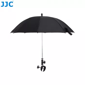 JJC Paraguas para cámara con soporte Super-Clamp, apertura de mordaza de 63 mm, rosca de 1/4