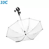 JJC Paraguas para cámara con soporte Super-Clamp, apertura de mordaza de 63 mm, rosca de 1/4 inch y 3/8 inch, Negro