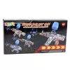 LEAN TOYS Bláster eléctrico de bolas de gel graffiti blanco azul