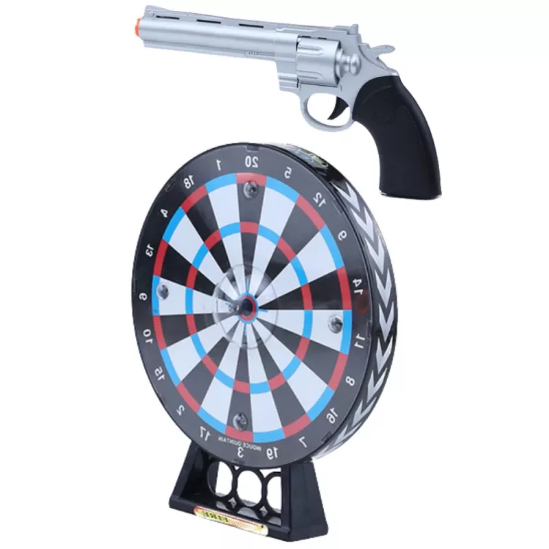 LEAN TOYS Set de pistolas revólver láser con juego de tiro con dianas, luces y sonidos