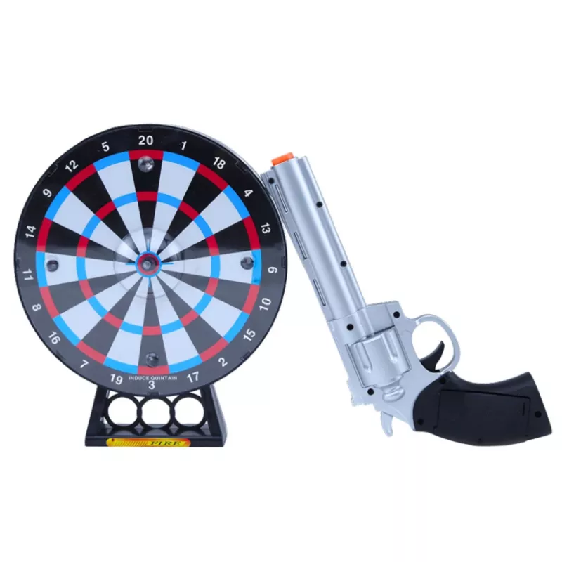 LEAN TOYS Set de pistolas revólver láser con juego de tiro con dianas, luces y sonidos