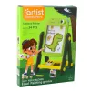LEAN TOYS Pizarra blanca magnética de doble cara dinosaurio verde con accesorios