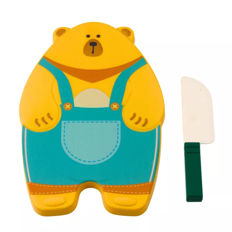 LEAN TOYS Set de corte de frutas con tabla y cuchillo, accesorio educativo para niños