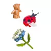 LEAN TOYS Bloques de construcción composición floral con mariquitas en una cúpula 596 piezas