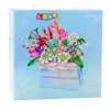 LEAN TOYS Bloques de construcción composición en una caja Floral azul caja LED 761 piezas