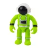 LEAN TOYS Nave espacial OVNI con figura de astronauta, luces y sonidos, Verde