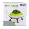 LEAN TOYS Nave espacial OVNI con figura de astronauta, luces y sonidos, Verde