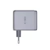 TECH-PROTECT PowerVision NC100W GaN Cargador de pared de 100 W y 3 puertos USB-C PD y USB-A QC3.0 - Gris oscuro