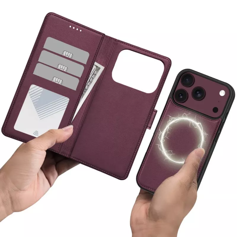 TECH-PROTECT MagSafe Funda cartera para iPhone 17 Pro / 18 Pro, Morado
