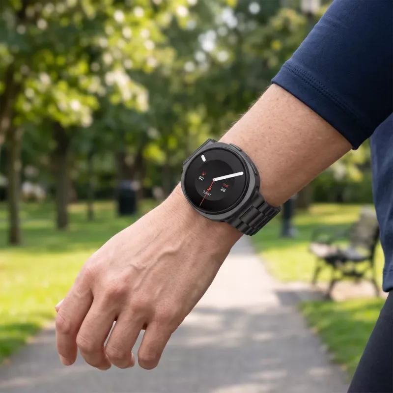 TECH-PROTECT Correa de acero inoxidable para Samsung Galaxy Watch 8 / 9 / Classic (40 / 44 / 46 mm) Negro