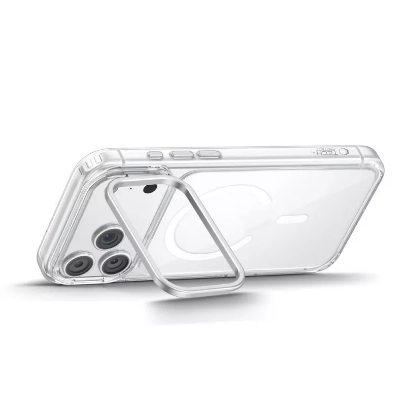 TECH-PROTECT MAGSTAND Funda transparente MagSafe para iPhone 17 Pro / 18 Pro con soporte plegable
